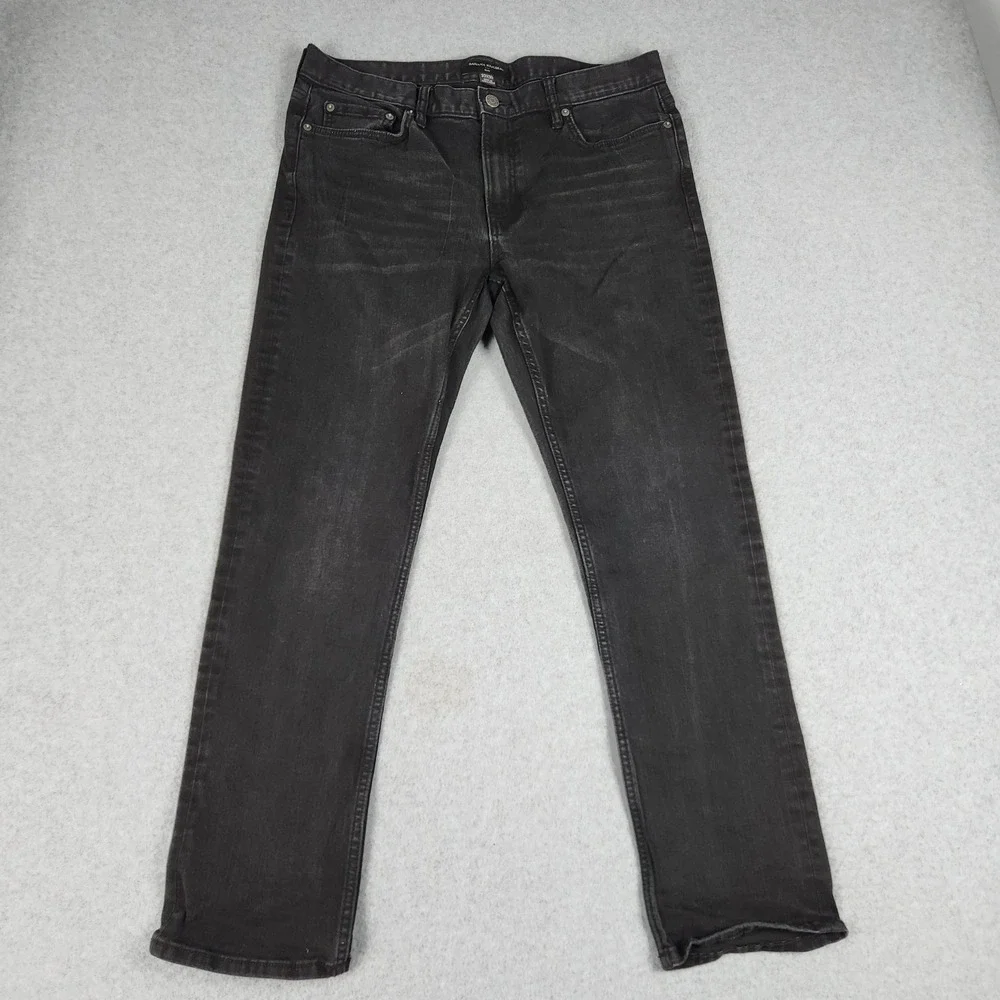 Banana Republic Jeans Men 33x30 Black Denim Slim Fit Stretch Casual Straight Leg